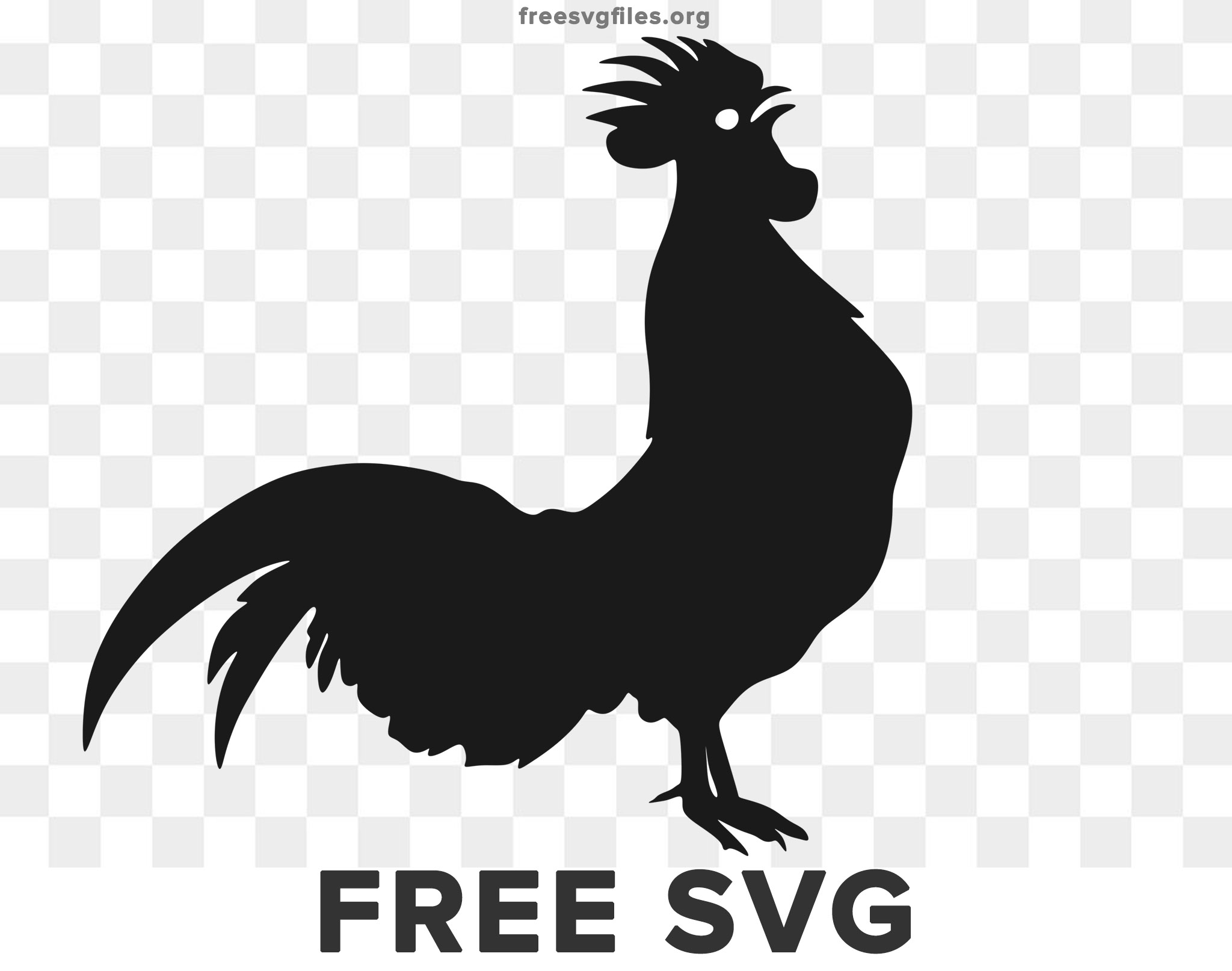 Free Crowing Rooster Svg Cut files for Cricut & Silhouette