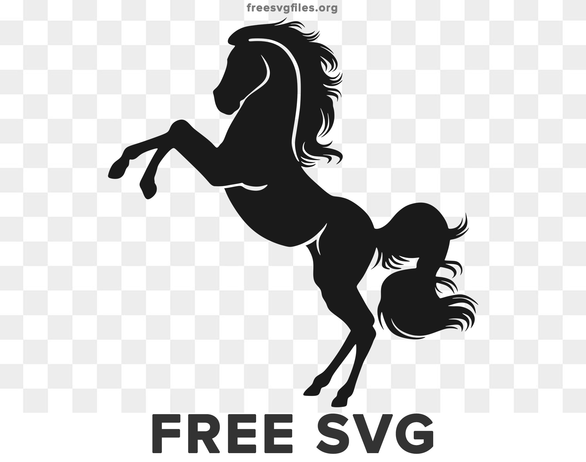 Horse Silhouette Svg Dxf Horse Clipart Animals Cut File For Laser - PDMREA