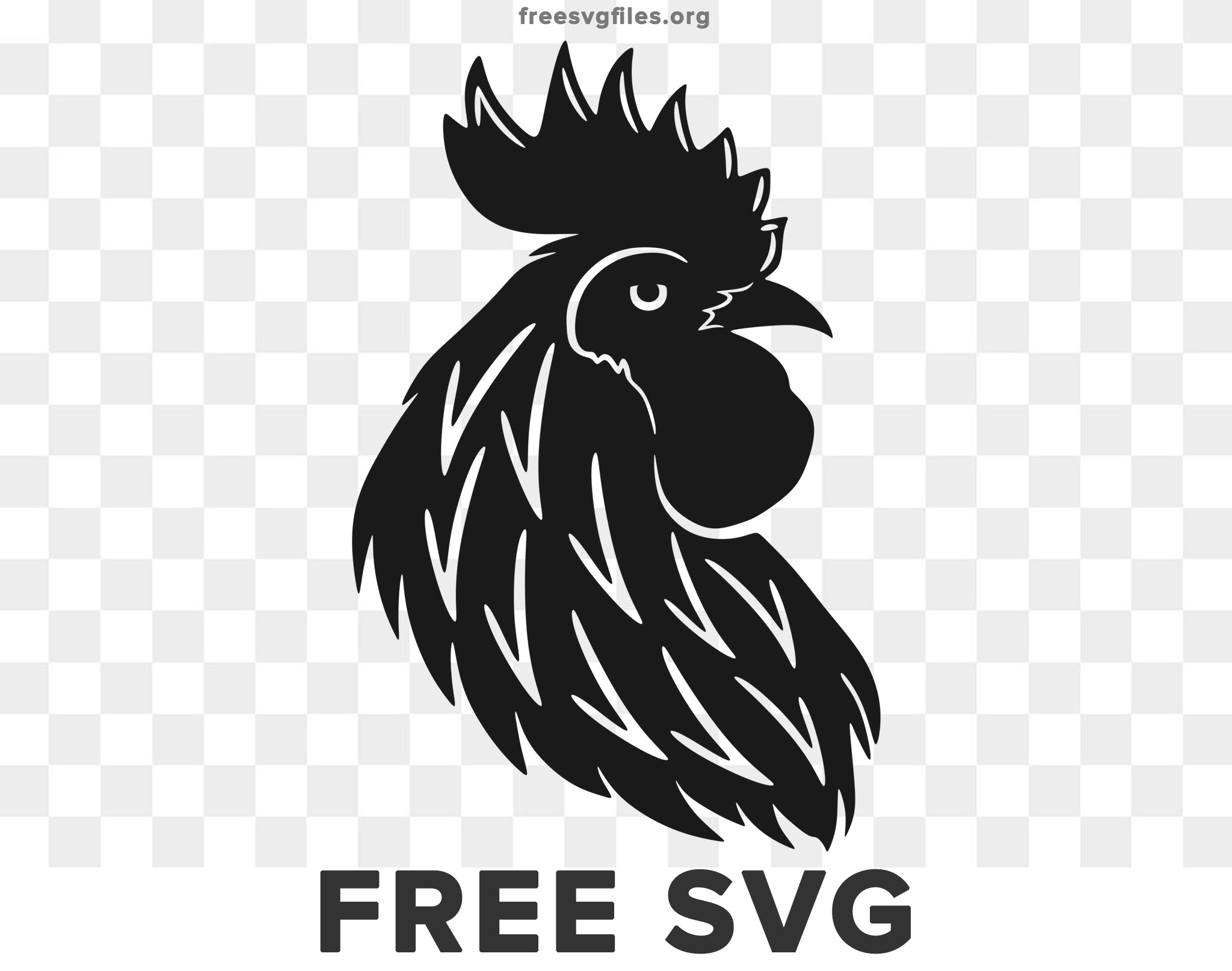 Free Rooster Head Svg Cut files for Cricut & Silhouette