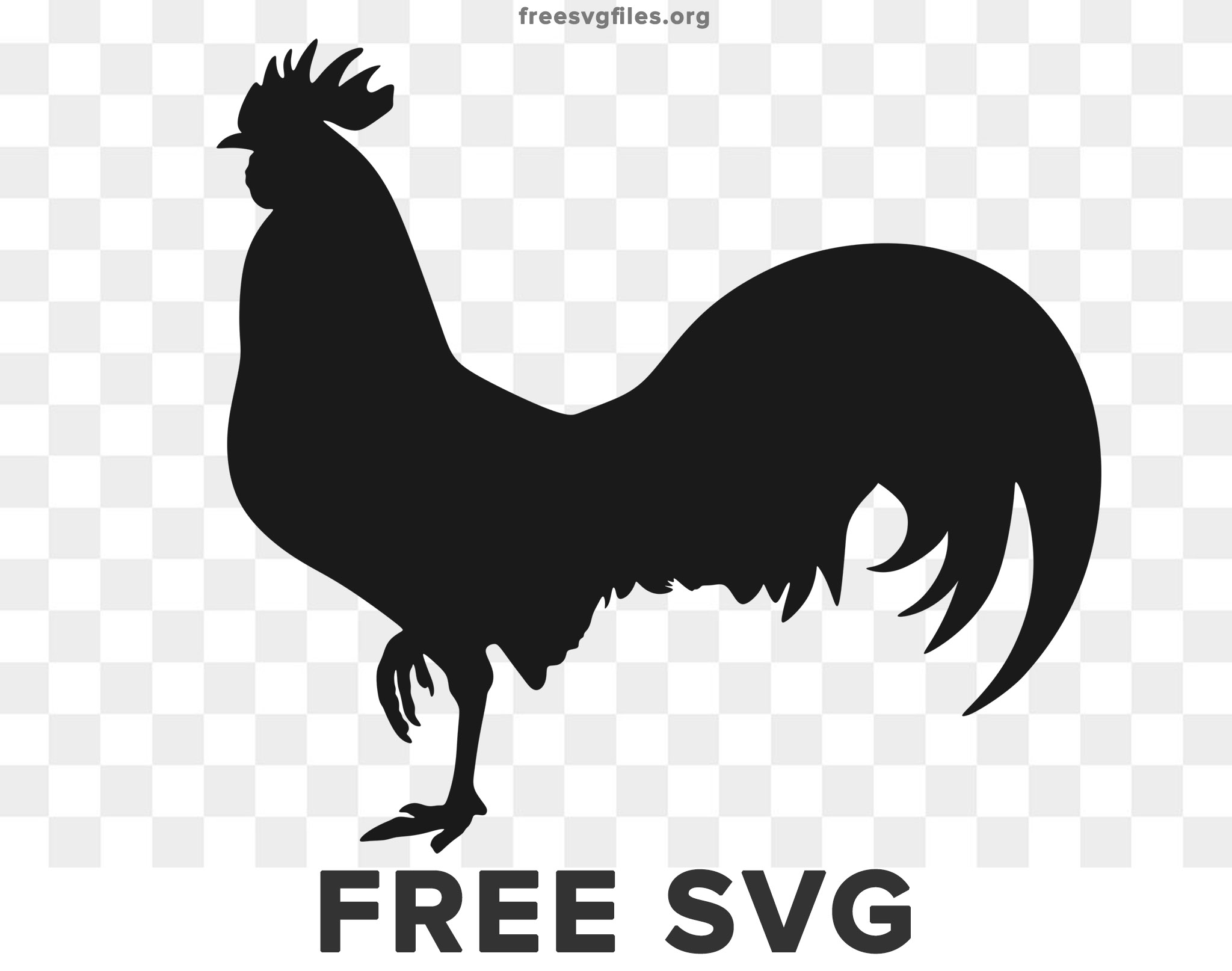 Free Rooster Silhouette Svg Cut files for Cricut & Silhouette