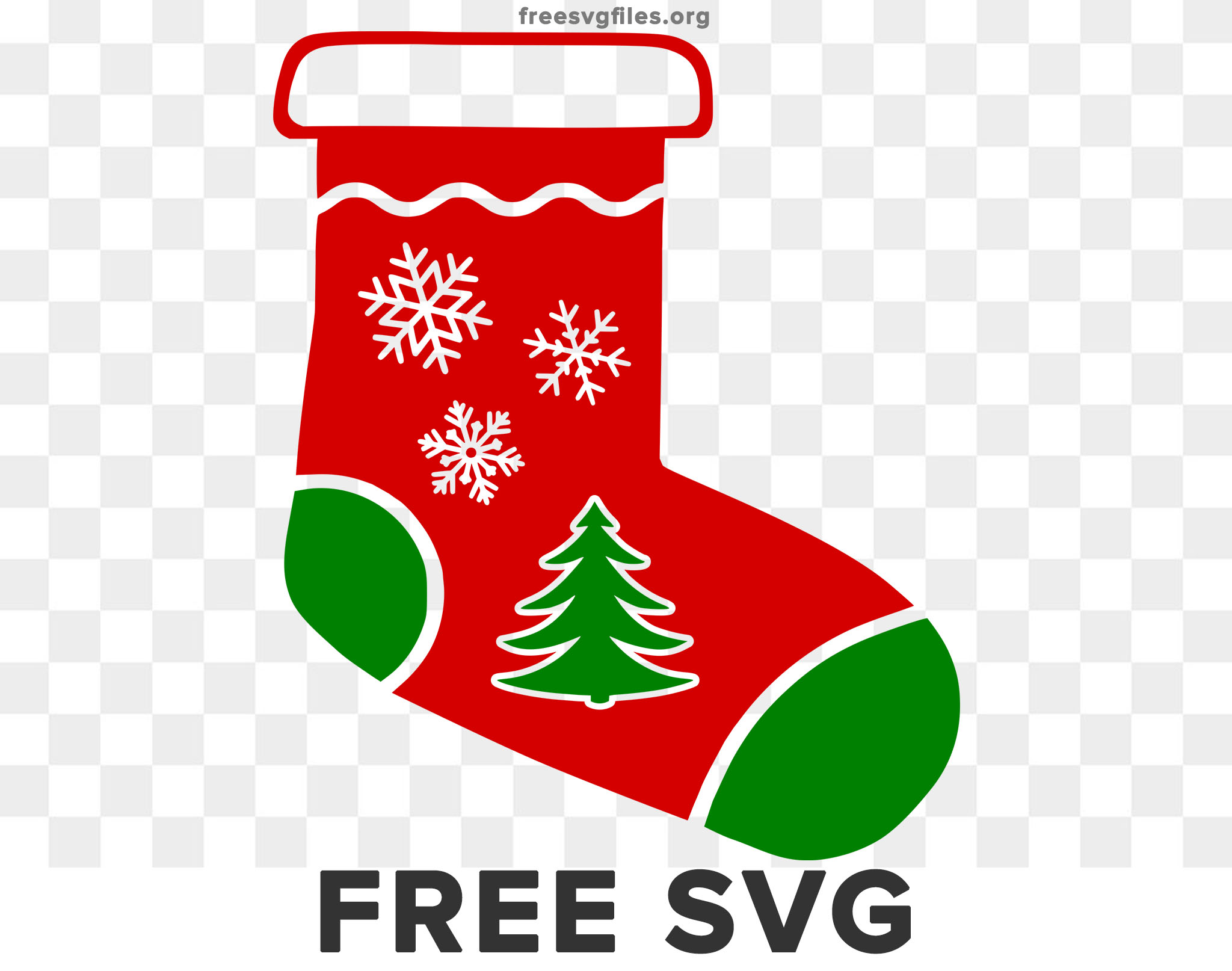 Free Christmas Sock Svg Cut files for Cricut & Silhouette