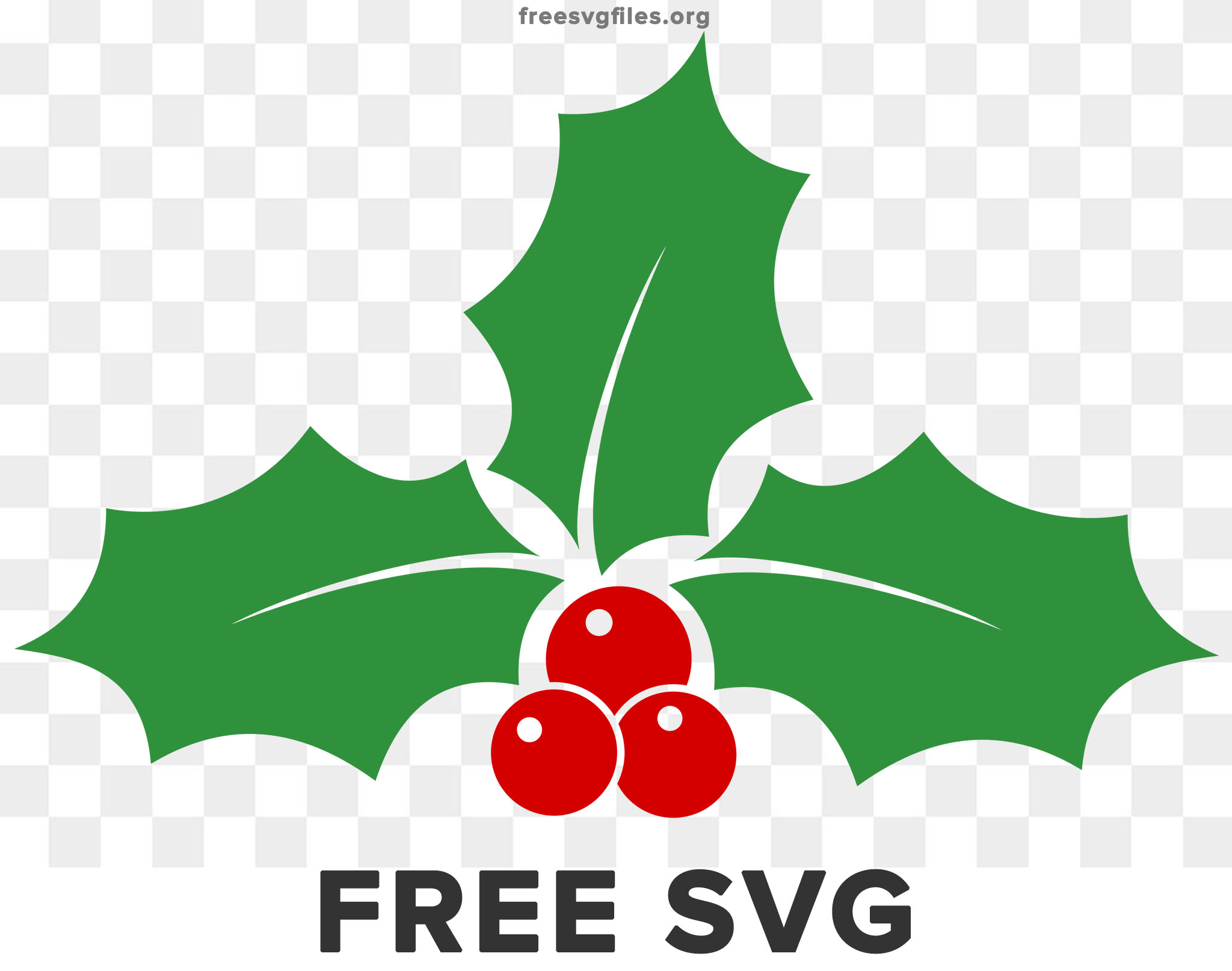 Free Christmas Holly Svg Cut files for Cricut & Silhouette
