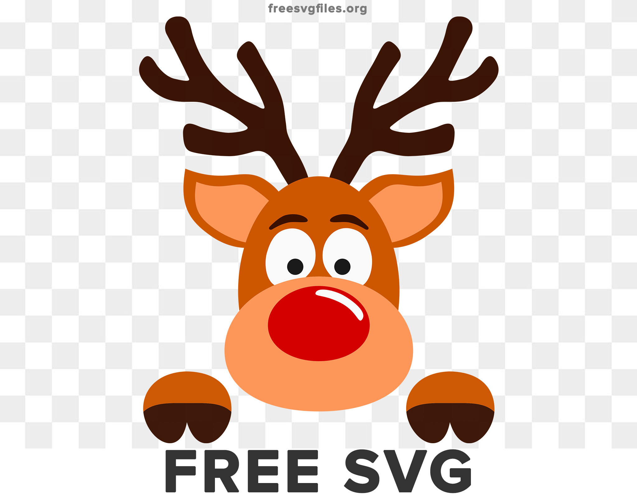 Christmas Reindeer Face Svg