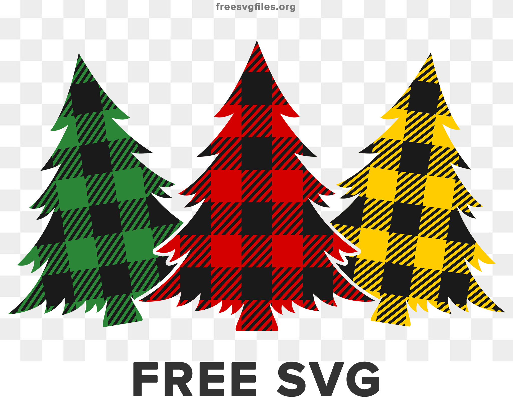 Free Buffalo Plaid Christmas Svg Clipart Set For Cricut Silhouette My ...