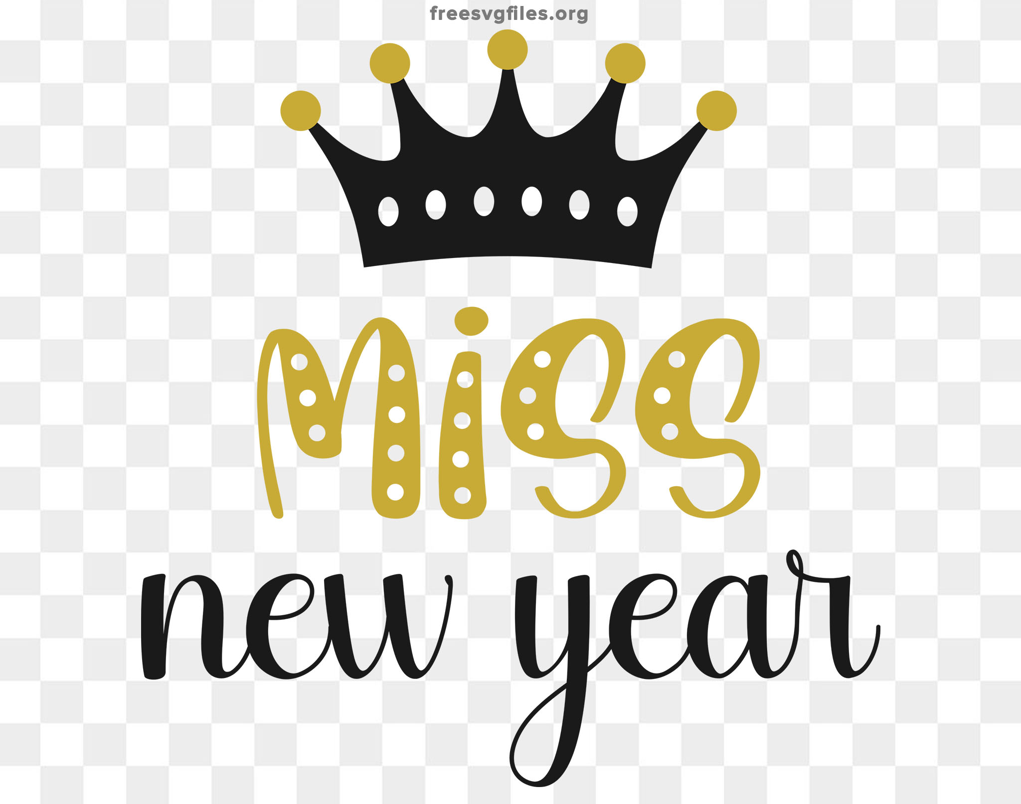Miss New Year Svg