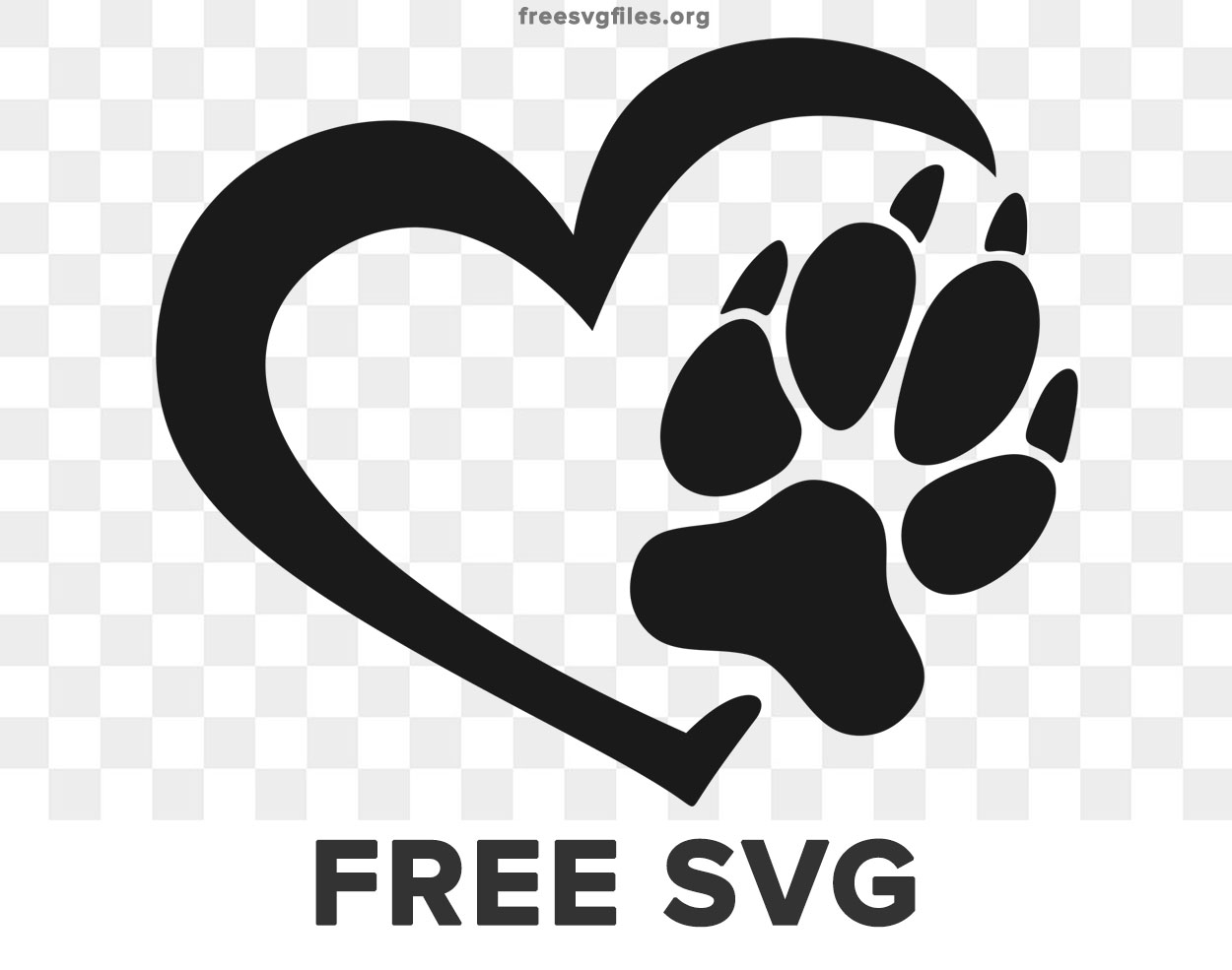 Dog Paw Heart Svg Cut files for Cricut & Silhouette