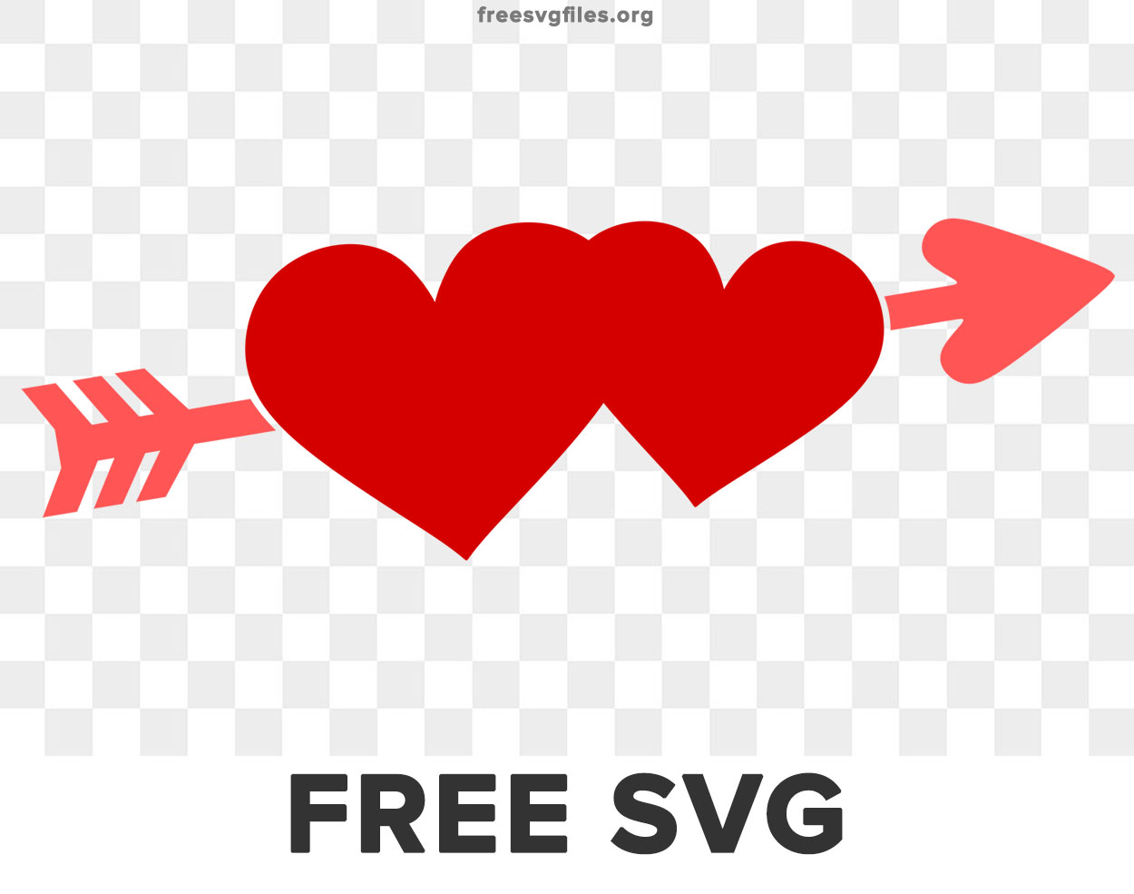 Free Hearts with Arrow Svg