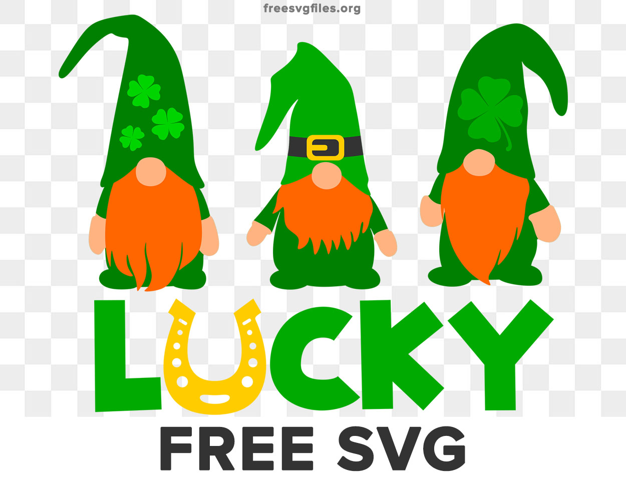 Lucky Gnomes St Patricks Day Svg Cut Files For Cricut And Silhouette