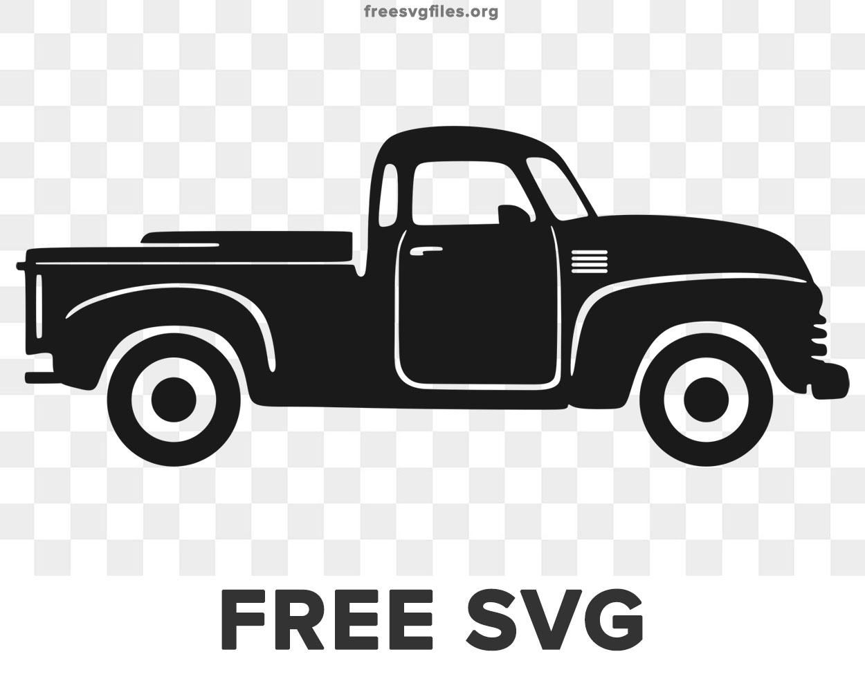 Vintage Pickup Truck Svg Vector Cut File For Cricut Silhou Inspire ...