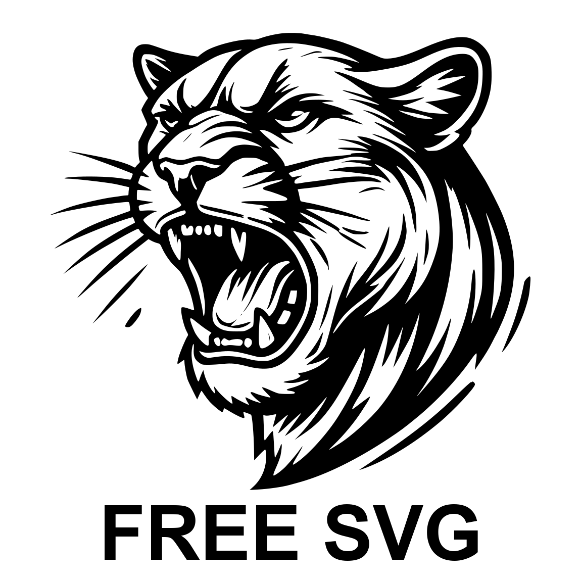 Free Mountain Lion Head Svg