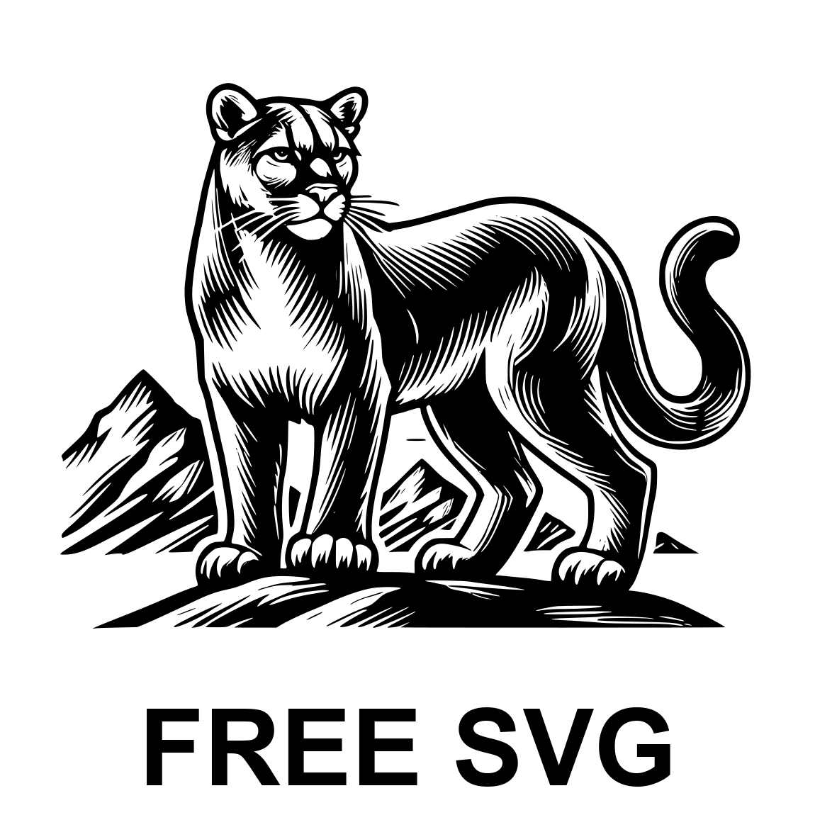 Free Mountain Lion Svg