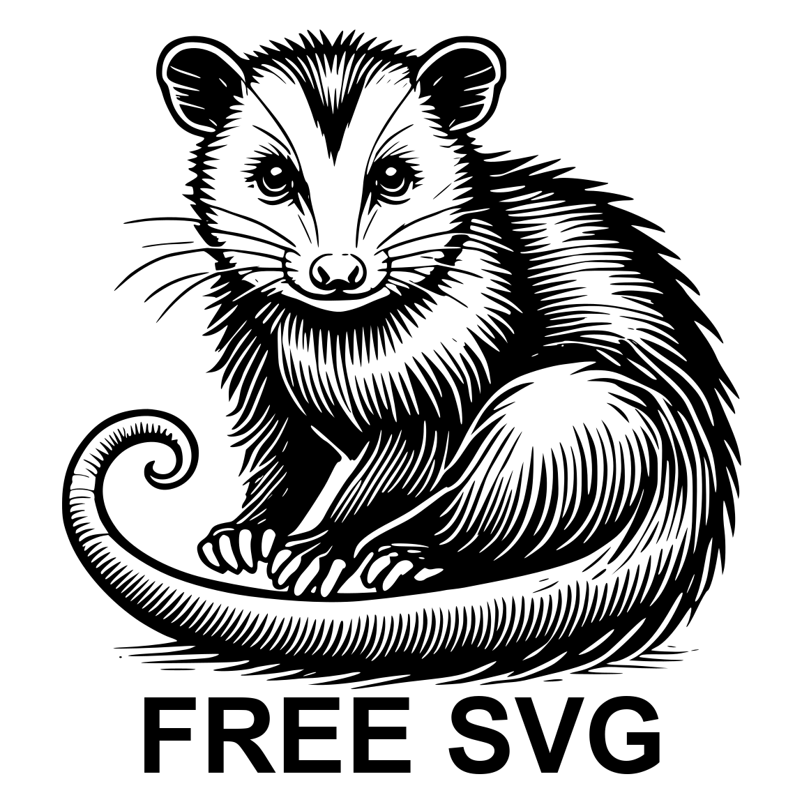 Free Opossum Svg