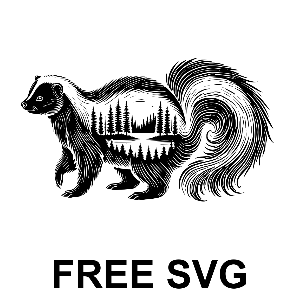 Free Skunk Svg