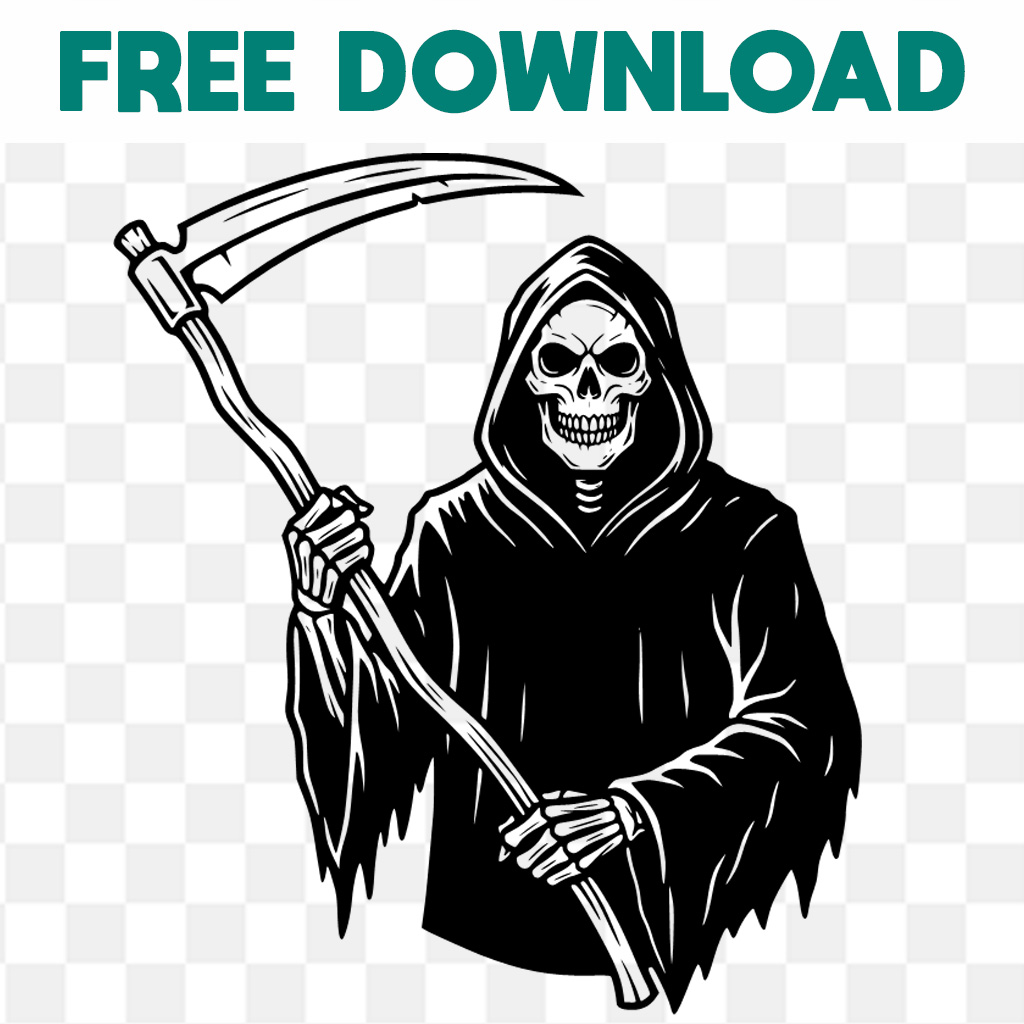 grim reaper svg, skeleton svg, death svg, halloween svg, gothic svg, reaper decal svg, scary skeleton svg, spooky svg